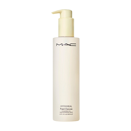 Hyper Real Fresh Canvas Cleansing Oil, limpiador a base de aceite con extracto de peonía japonesa y aceites de semillas de girasol, jojoba y tsubaki. Elimina el maquillaje sin acabado graso, Mac. 